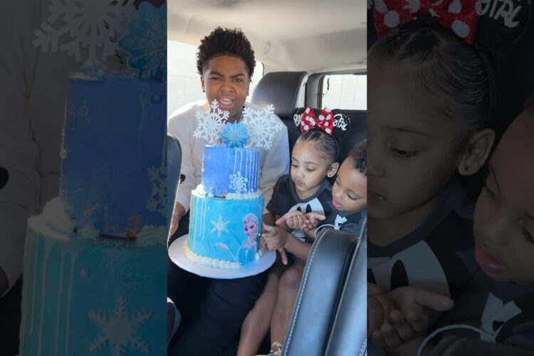 Dad throws Londyn birthday cake out the window #shorts