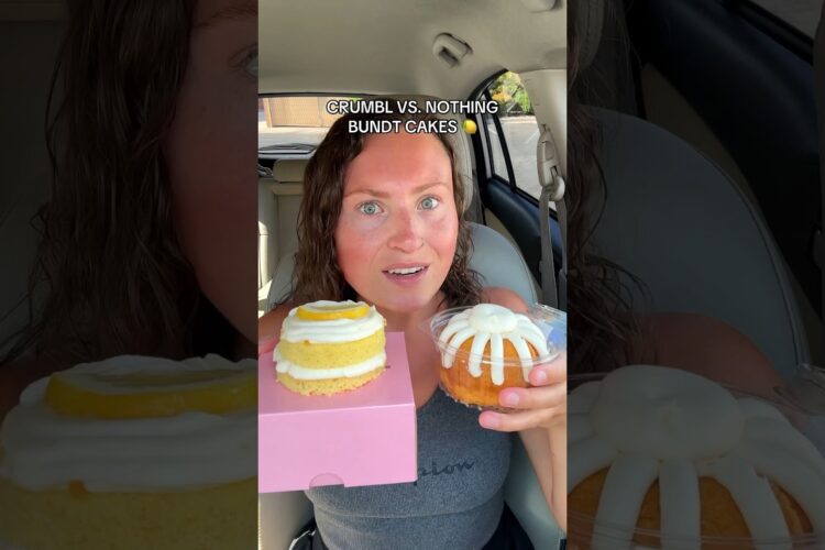 crumbl vs. nothing bundt cakes 🍋 who’s better? #crumbl #bundtcake #fastfood