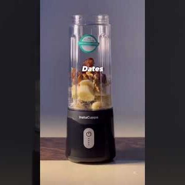 InstaCuppa Magic: Banana-Dates-Walnut Protein Smoothie in Minutes Using InstaCuppa Blender Bottle