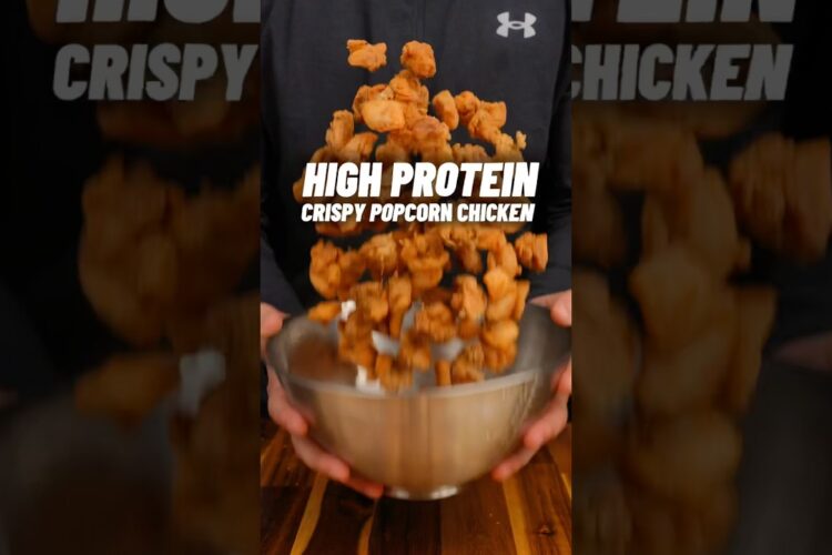 The CRISPIEST High Protein Popcorn Chicken!🔥🍿🍗 OVER 100g of Protein! Less cals than KFC! #gymfood