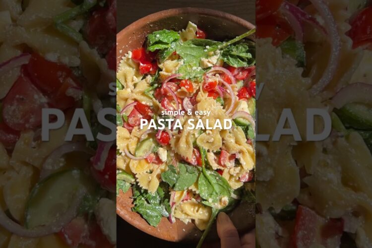 simple and easy pasta salad 🤤 #pastasalad #pastalover #saladrecipe #saladlover #salads #healthy