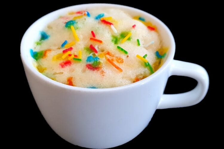 1 Minute Vanilla Mug Cake Recipe | #Shorts | Sprinkles Mug Cake | #microwaverecipes