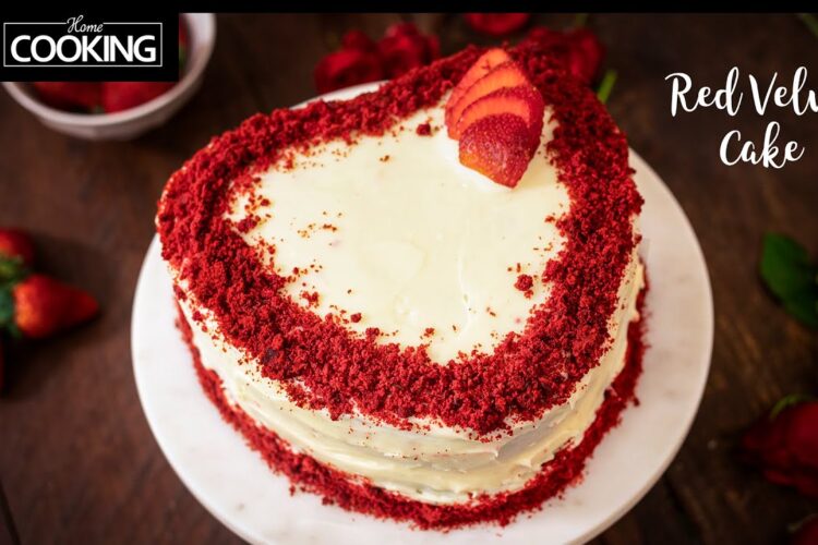 Eggless Red Velvet Cake | Red Velvet Cake | Valentine Special Cake Recipes | Heart Shape Cake