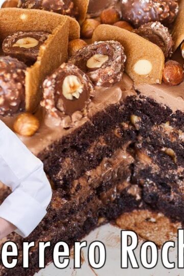 ULTIMATE Ferrero Rocher Cake - Rich Chocolate Hazelnut Cake!!
