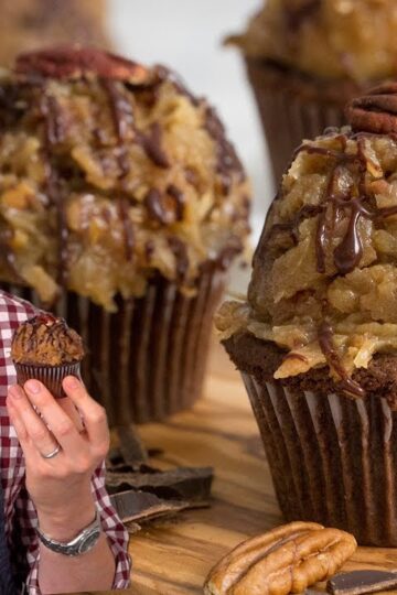 German Chocolate Cupcakes