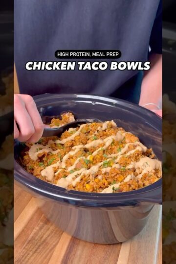 Macro-Friendly, High Protein Chicken Taco Bowls #shorts