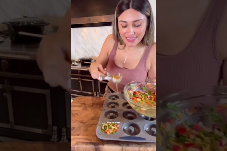 HIGH PROTEIN BREAKFAST MEAL PREP - VEGGIE FRITTATAS! (Low Carb, Gluten Free)
