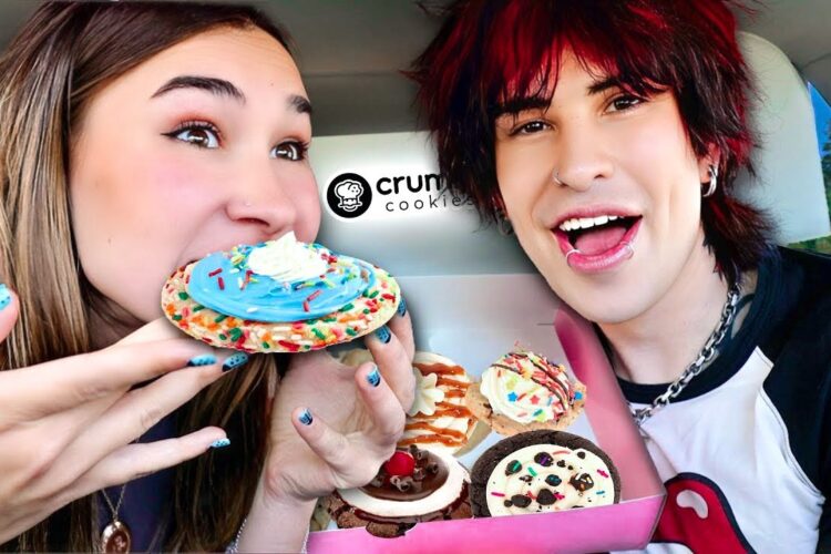 My Sister Tries CRUMBL COOKIE!