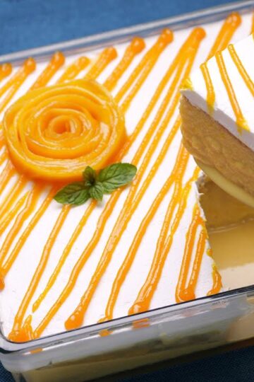 Mango Tres Leches/Three Milk Cake  Recipe by Food Fusion
