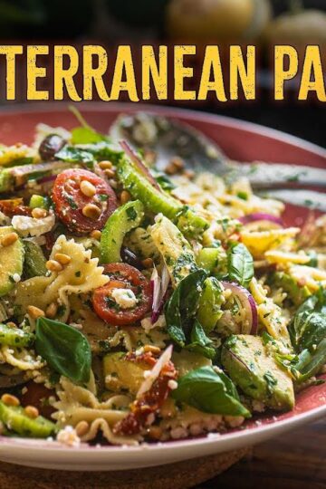 The Healthiest Ever Mediterranean Pasta Salad | Easy & Delicious