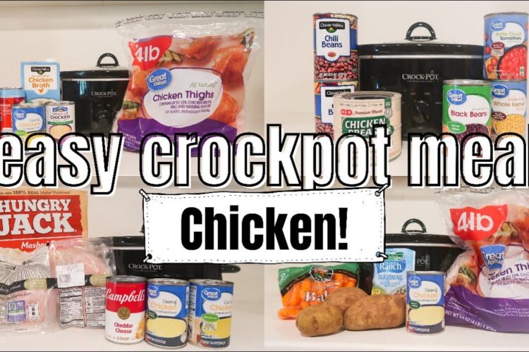 CHEAP & EASY CROCKPOT MEALS WITH CHICKEN | DUMP & GO SLOW COOKER RECIPES