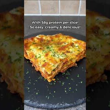 High Protein Lasagna! Low Calorie & great for Meal Prep #lasagna #recipe #fitness #foodie #shorts