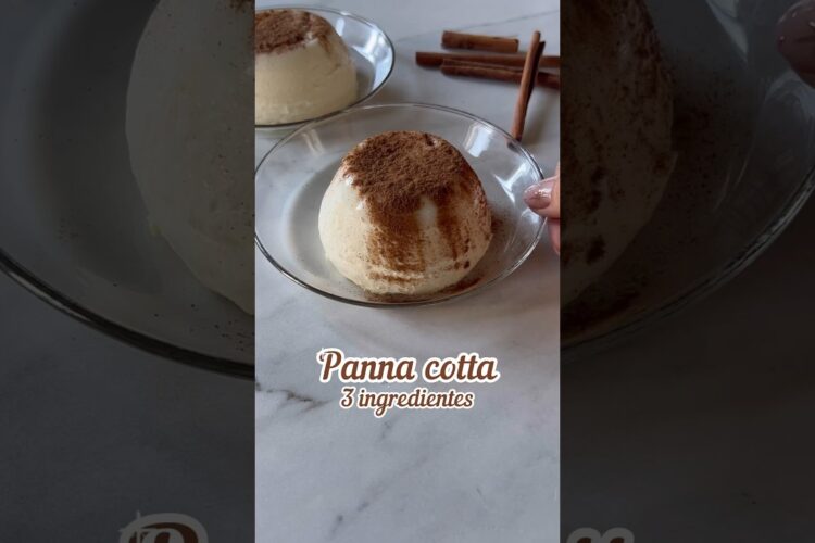 Panna cotta con 3 ingredientes #recetasfaciles #recetas #pannacotta #postressinhorno