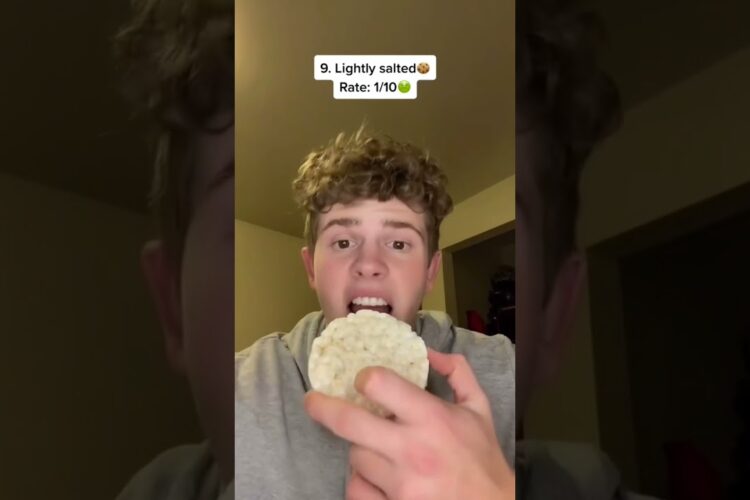 Eating every flavor of rice cakes and rating them! #shorts #ricecake