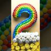 Transforming a number Cake into a rainbow #shorts