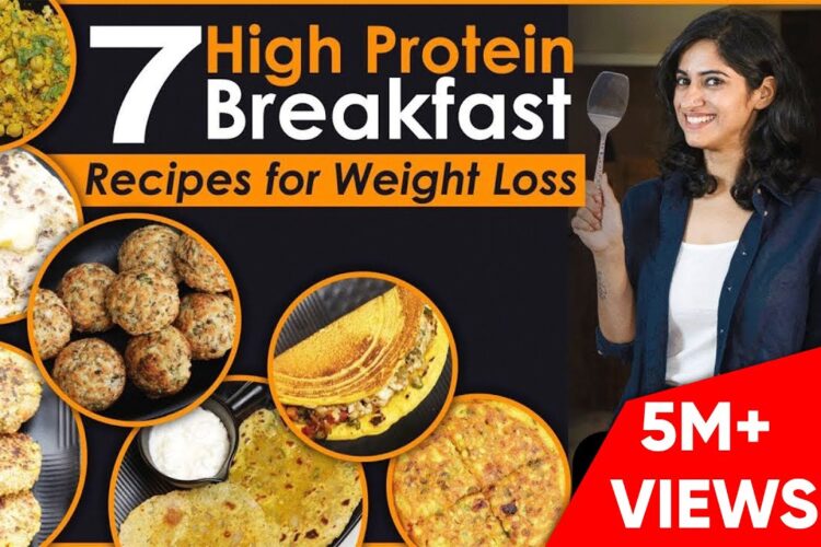 7 High Protein Veg BREAKFAST RECIPES for Weight Loss | By GunjanShouts