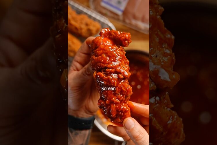 KOREAN FRIED chicken TENDERS using springerchicken #chickentender #tenders