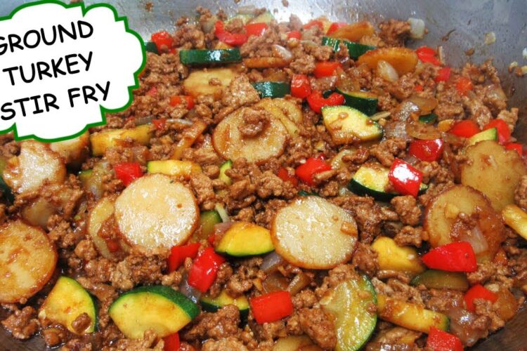 Asian Ground Turkey Stir Fry | Easy Stir Fry Recipe | Ground Turkey Recipes