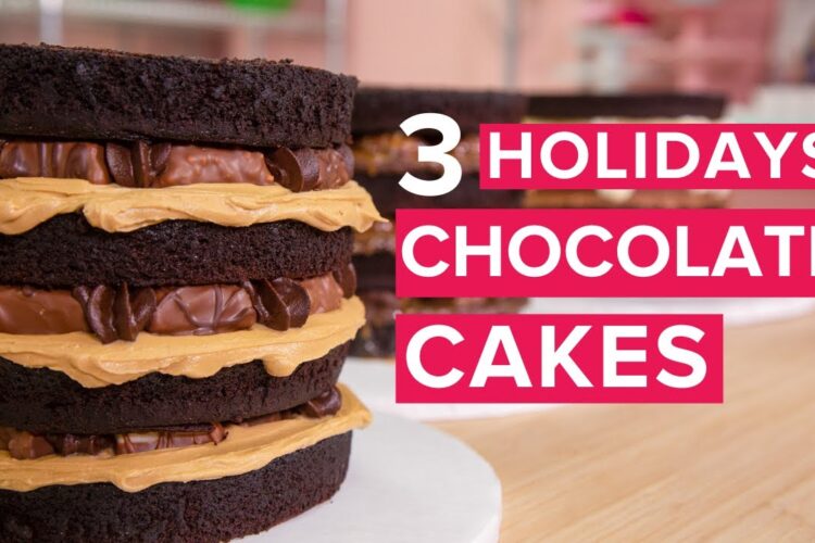 3 Holiday Chocolate MEGA CAKES! | How To Cake It