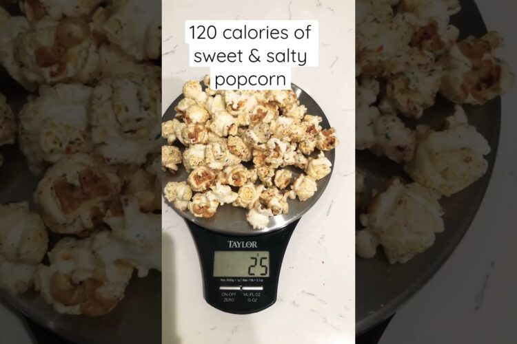 #120 calories of sweet and salty popcorn =25g or 2 cup.  #short #viral #trending #shorts
