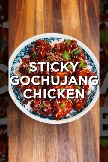 The best way to treat yourself is Sticky Gochujang Chicken 😋 #food #cooking #recipe #shorts