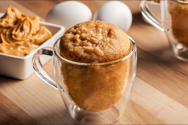 3 Ingredient Peanut Butter Mug Cake - Dished #Shorts