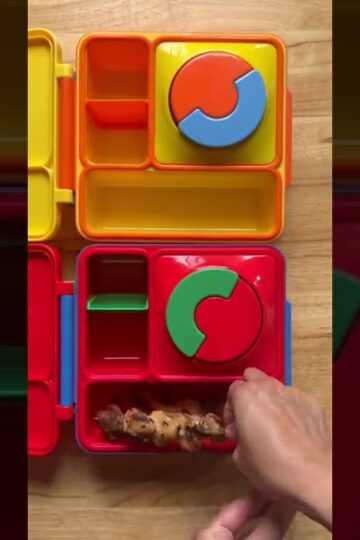 School Lunchbox Ideas | Spaghetti Amatriciana + Grilled Chicken Skewers