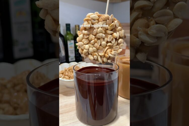 healthy peanut butter bites 🥜 #healthy #snacks #peanut #protein #recipe #shorts