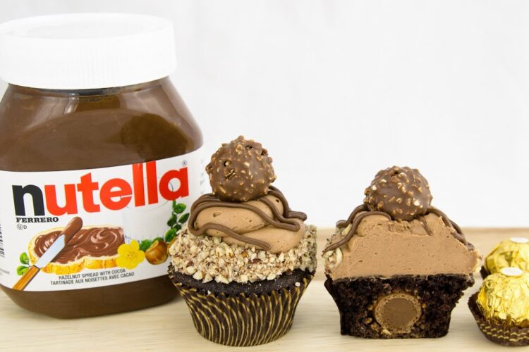Ferrero Rocher & Nutella Cupcakes from Cookies Cupcakes and Cardio