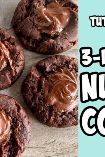3-Ingredient Nutella Cookies! Recipe tutorial #Shorts