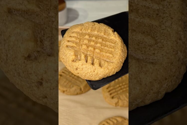 viral 3 ingredient peanut butter cookies recipe 🥜 #shorts #easydessert #easyrecipe #viralrecipe