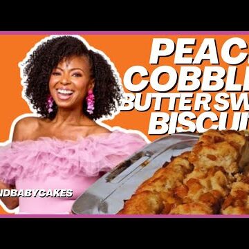 These Peach Cobbler Butter Swim Biscuits Got Big Mama Energy All In It | #southerncooking