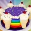 Rainbow Ice Cream Cake Recipe: How to Make a Rainbow Ice Cream Cake from Cookies Cupcakes and Cardio