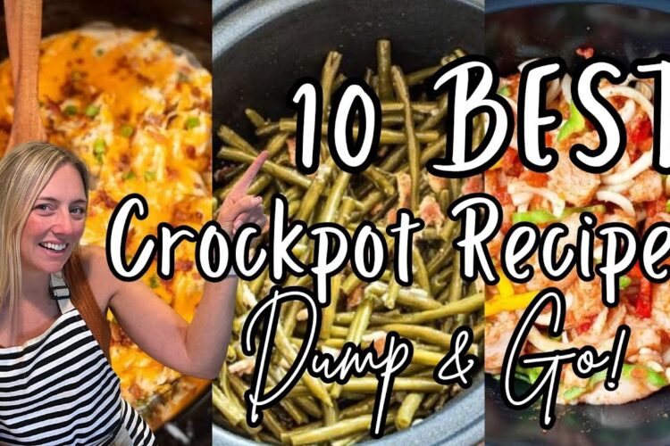 TOP 10 BEST DUMP & GO CROCKPOT DINNERS | The Easiest Crockpot Recipes!