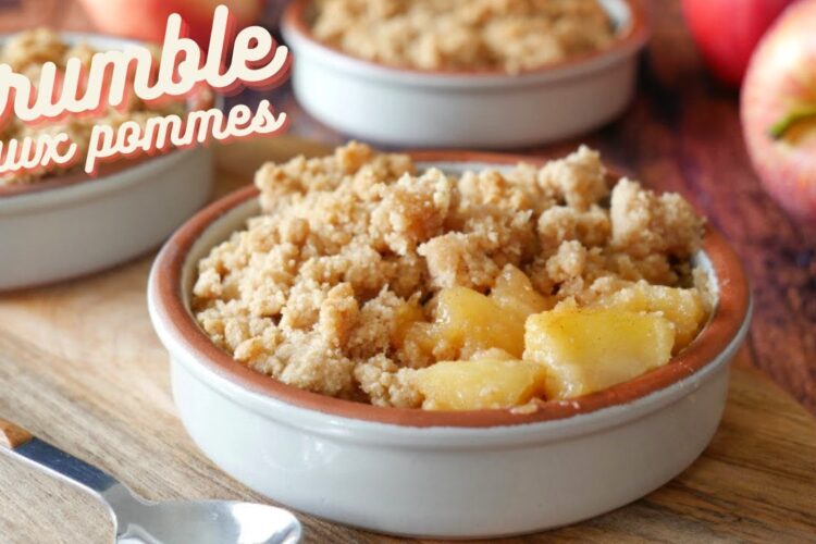 CRUMBLE aux POMMES - Recette Facile d'un dessert avec des pommes