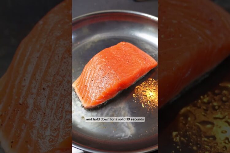 How to pan sear salmon #recipe #salmon #cooking