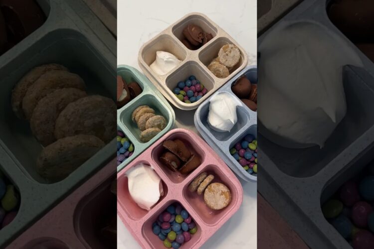 Healthy Dessert Lunchables 🍓🥥🍫 #asmr #satisfying #dessert #healthy #snacks #restock #shorts #fyp