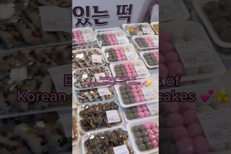 Eating 6 kinds of Korean dessert rice cakes #food #eating #mukbang