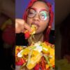 ASMR loaded flamin hot puffs nachos #mukbang #food #foodie #nachos #asmr #eating