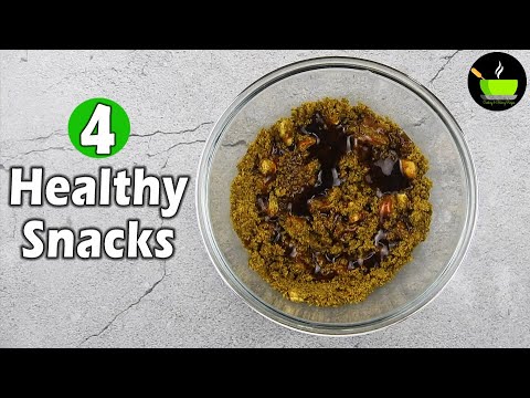 4 Healthy Snack Recipes | High Protein Snacks Recipes | High Protein Ladoo Recipes | Healthy Snacks
