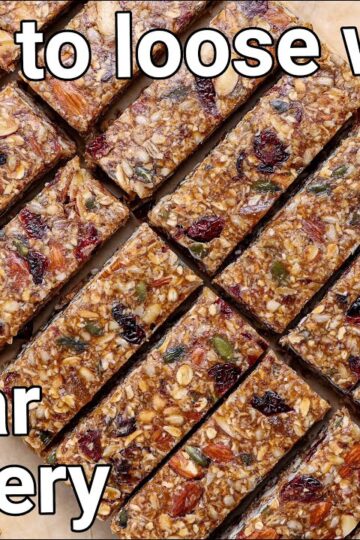 loose weight by eating this healthy snack | no sugar, no jaggery energy bar | granola bar recipe