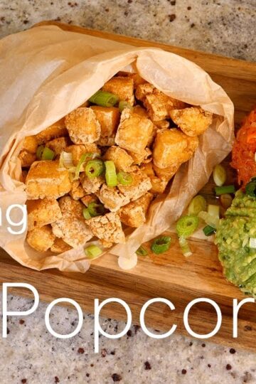 3 Ingredient Crispy Tofu Popcorn - Low Carb High Plant-based Protein Snack
