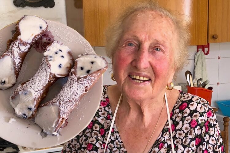 93 year old Clara makes the best crunchy creamy cannoli by hand!