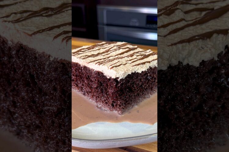 Nutella Tres Leches Cake Easy Recipe #shorts