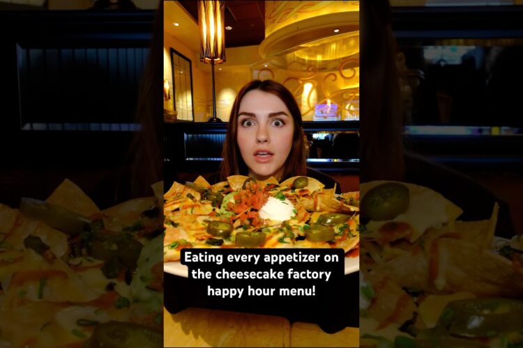 Eating every appetizer on the Cheesecake Factory happy hour menu! #Foodie #CheesecakeFactory #Shorts