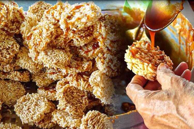Sticky Rice Crackers - Amazing Local Food Of Thailand | Home Made Crackers
