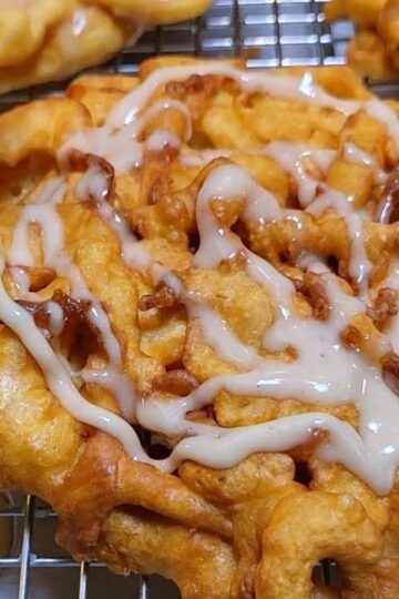 GLAZED Funnel Cake is AMAZING! How to make FUNNEL CAKE