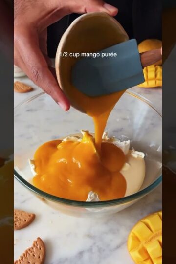 *YUMMIEST* MANGO CHEESECAKE RECIPE AT HOME #shorts