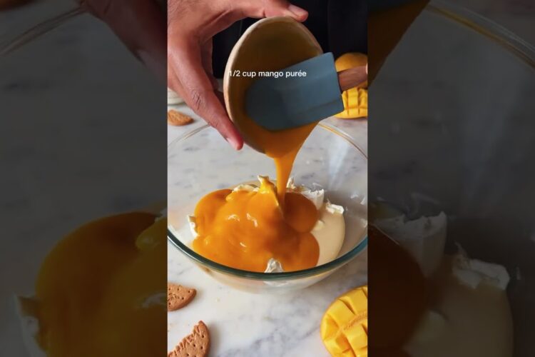 *YUMMIEST* MANGO CHEESECAKE RECIPE AT HOME #shorts