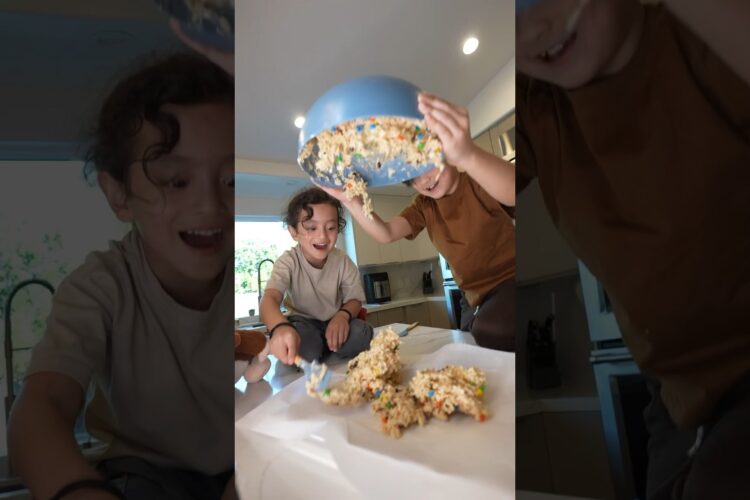 Making GIANT Rice Crispy Treats😮 #theshluvfamily